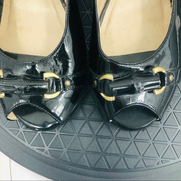 Talbots women black patent leather wedges size‎ 10 - Picture 9 of 13